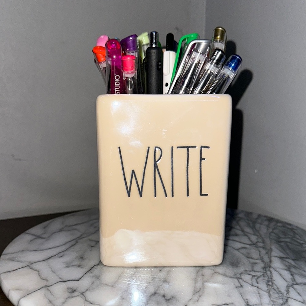 Rae Dunn Cream Pencil Case for Stylish Storage